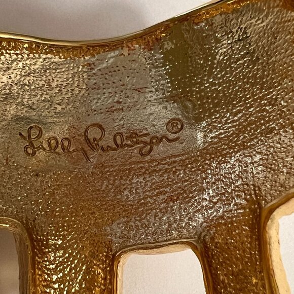 NWOT Lilly Pulitzer Tusk Tusk Elephant Gold Cuff Hinged Bracelet Rhinest… - Picture 5 of 9